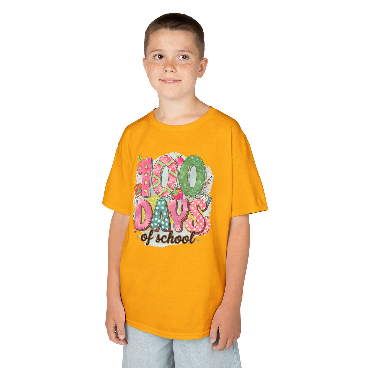 Kids 100 Days of School Tee, Fun t-shirt for kids, Milestone celebration shirt, Perfect for school events, Unique kids' apparel