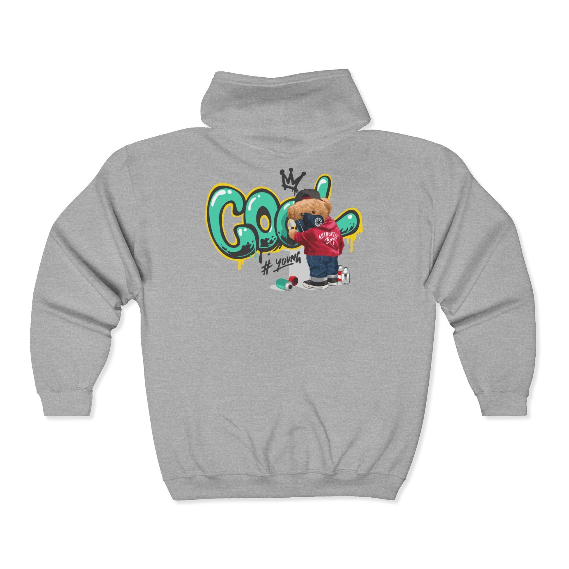 Cool Graffiti Art Zip-Up Hoodie for Trendy Adults, Streetwear, Urban Fashion, Gift for Him or Her, Casual Wear, Graphic Hooded Sweatshirt