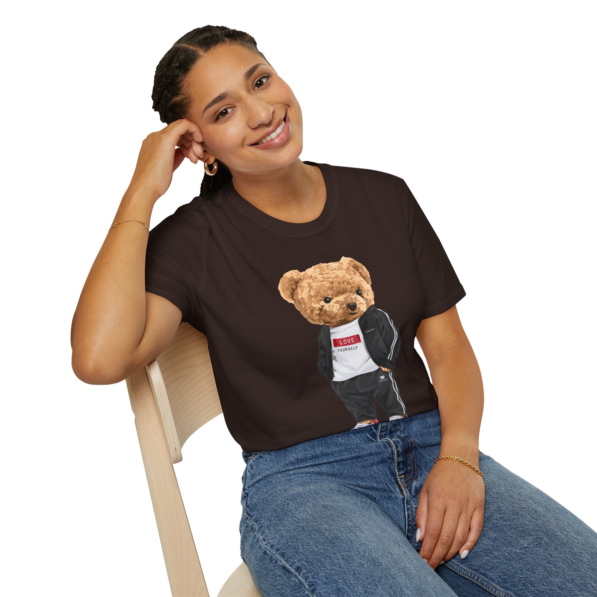 Casual Graphic Tee: Trendy Bear Design, Fun Unisex T-Shirt, Perfect for Gifts, Casual Wear, Everyday Style