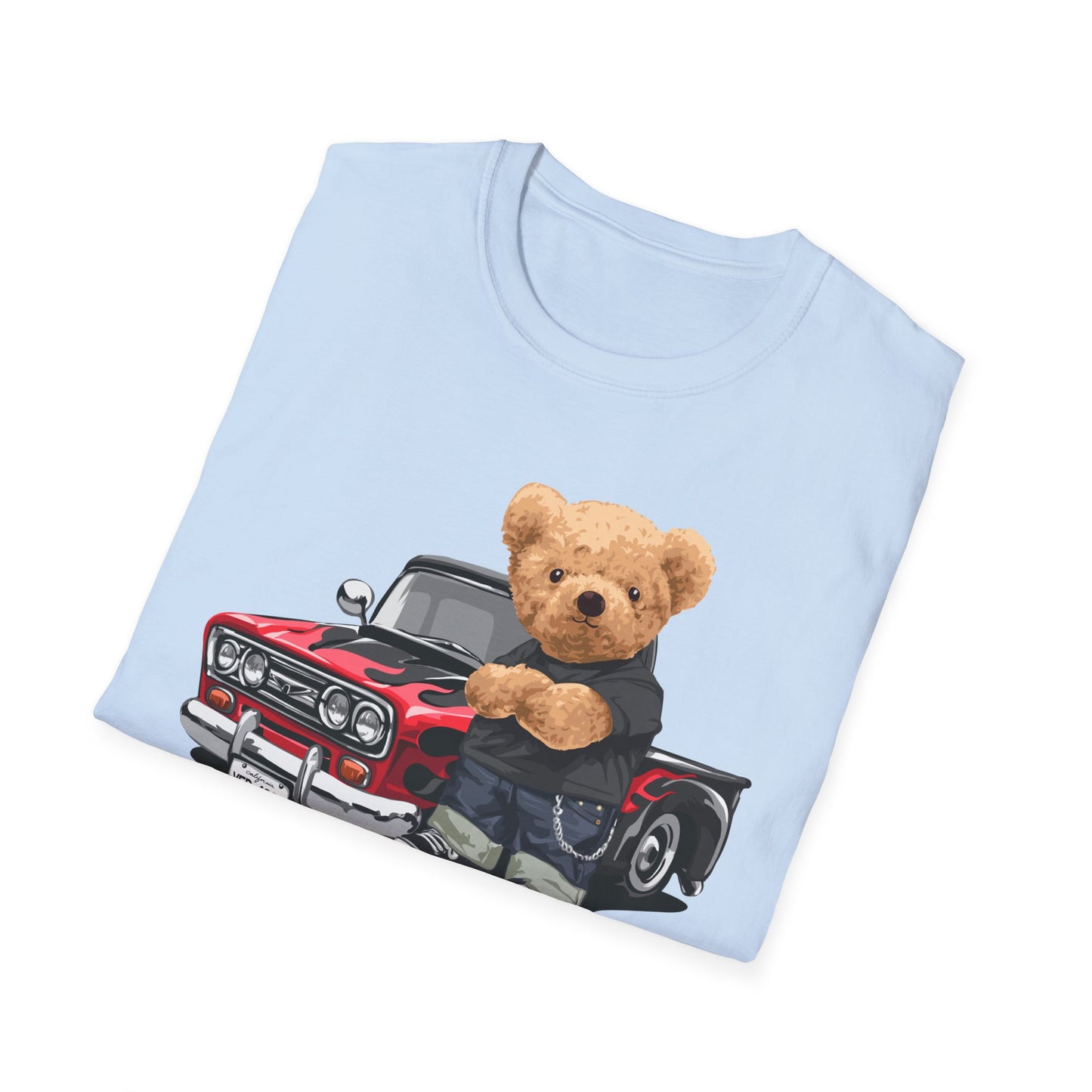 Street King Bear Unisex T-Shirt - Fun Vintage Style Tee, Casual Wear, Gift for Kids & Teens, Birthday Present, Streetwear Outfit