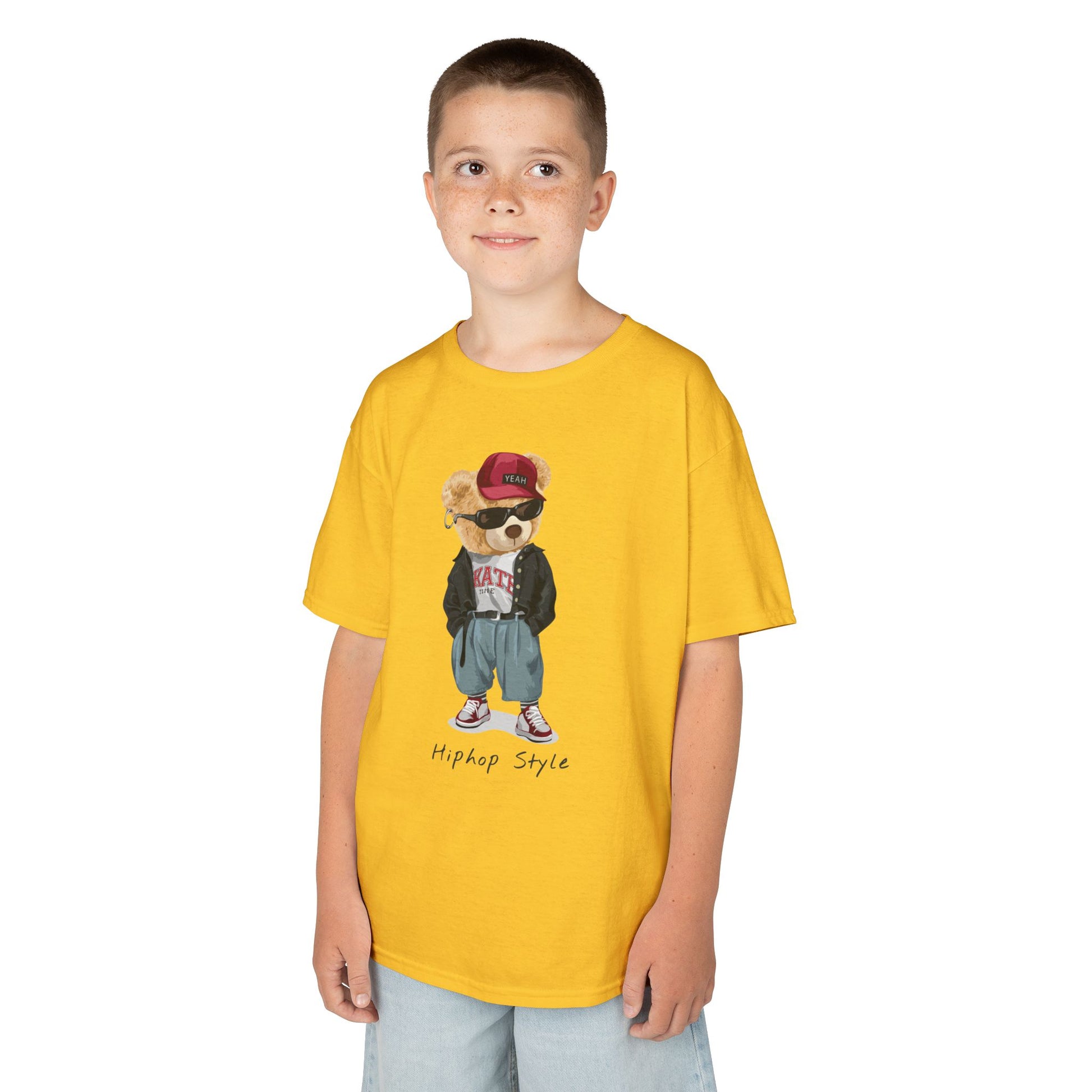 Trendy Kids Tee, Cool Bear Graphic Tee, Youth Fashion T-Shirt, Street Style Kids Shirt, Unique Kids Apparel, Fun Summer Tee