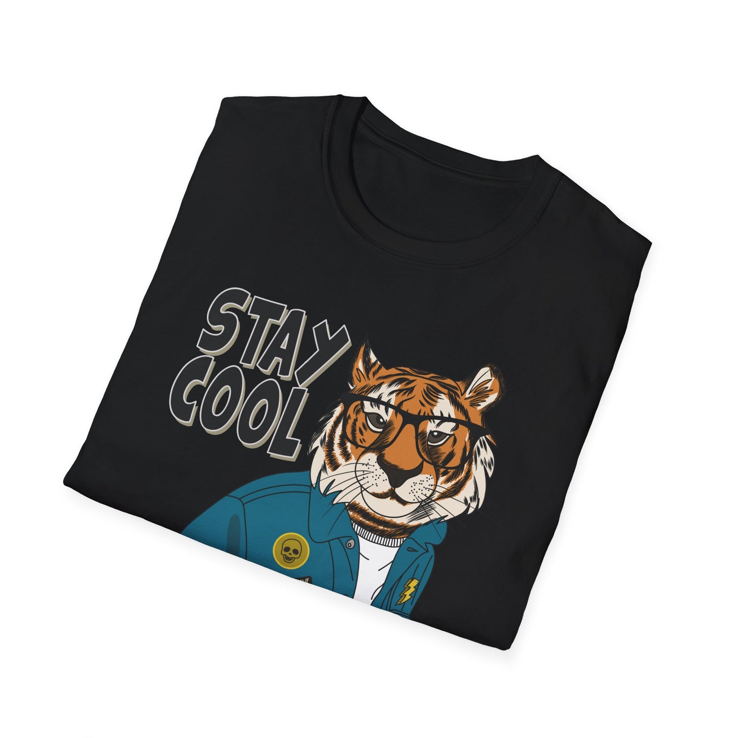 Cool Tiger Graphic T-Shirt | Stay Cool Tee, Unisex Sizes, Casual Wear, Gift for Animal Lovers, Everyday Style