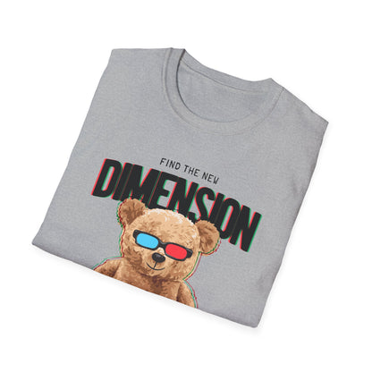 3D Teddy Bear Graphic Unisex Softstyle T-Shirt | Fun Casual Wear, Gift for Teens, Cute Outfit for Movie Night, Gift for Birthdays