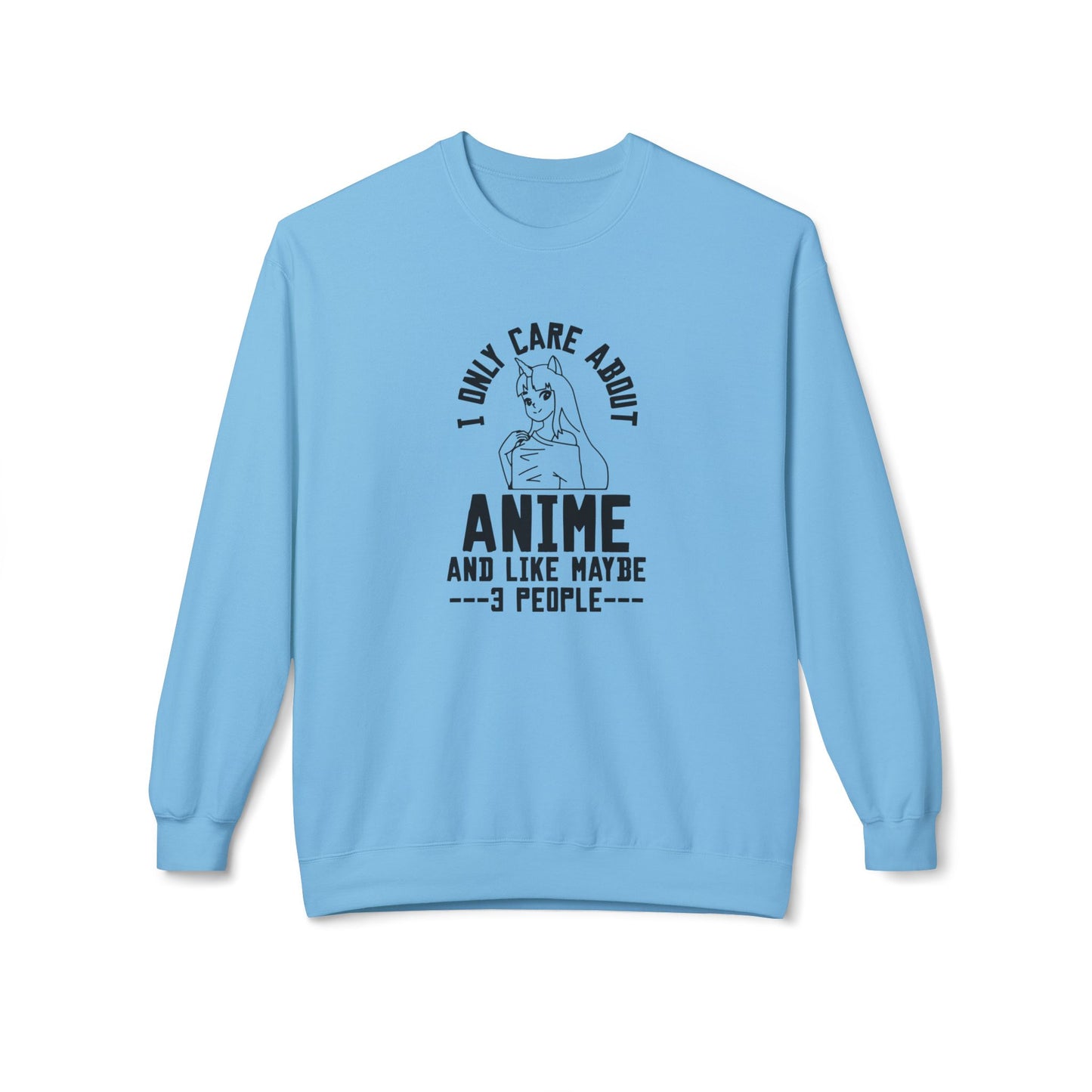 Anime Lover Crewneck Sweatshirt - Perfect for Gift, Casual Wear, Cosplay, Anime Events, Pop Culture Enthusiasts Sky