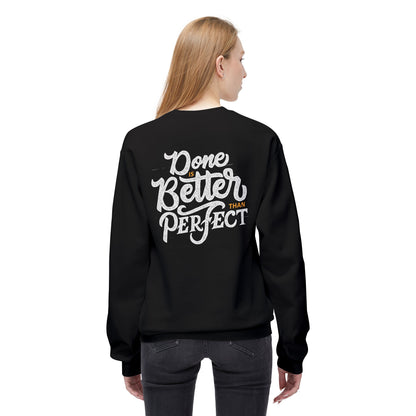 Motivational Fleece Sweatshirt: Cozy Crewneck, Perfect for Self-Care Days, Gift for Friends, Inspirational Quotes, Peer Encouragement