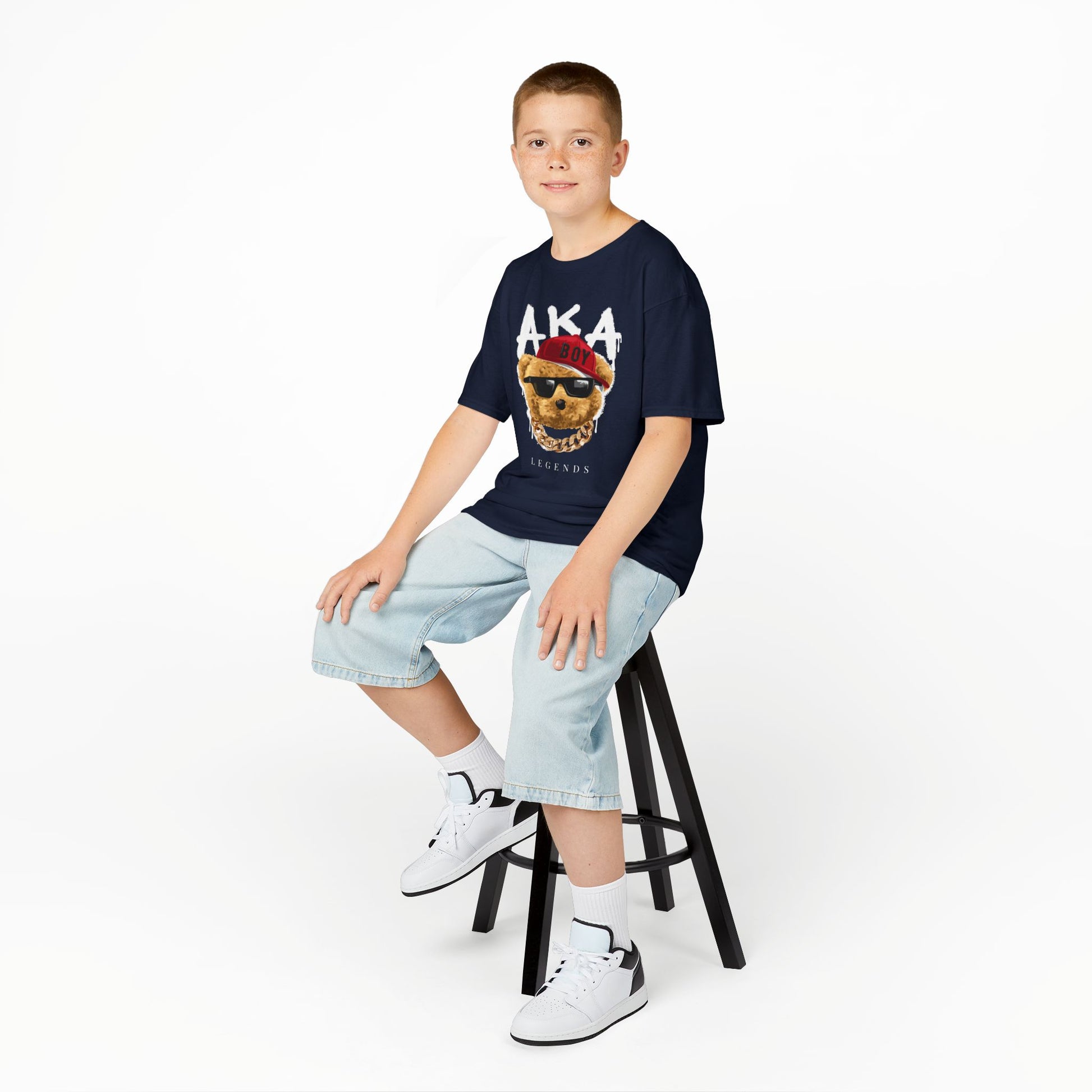 Fun Trendy Kids Tee, Cool Kid Shirt, Bear Graphic Tee, Gift for Boys, Casual Everyday Wear