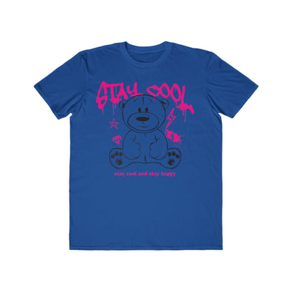 Stay Cool Men's - Urban Wear For Men, Cute Graphic T-Shirt, Summer Fashion, Casual Wear, Gift for Him, Happy Vibe Tee Royal Blue