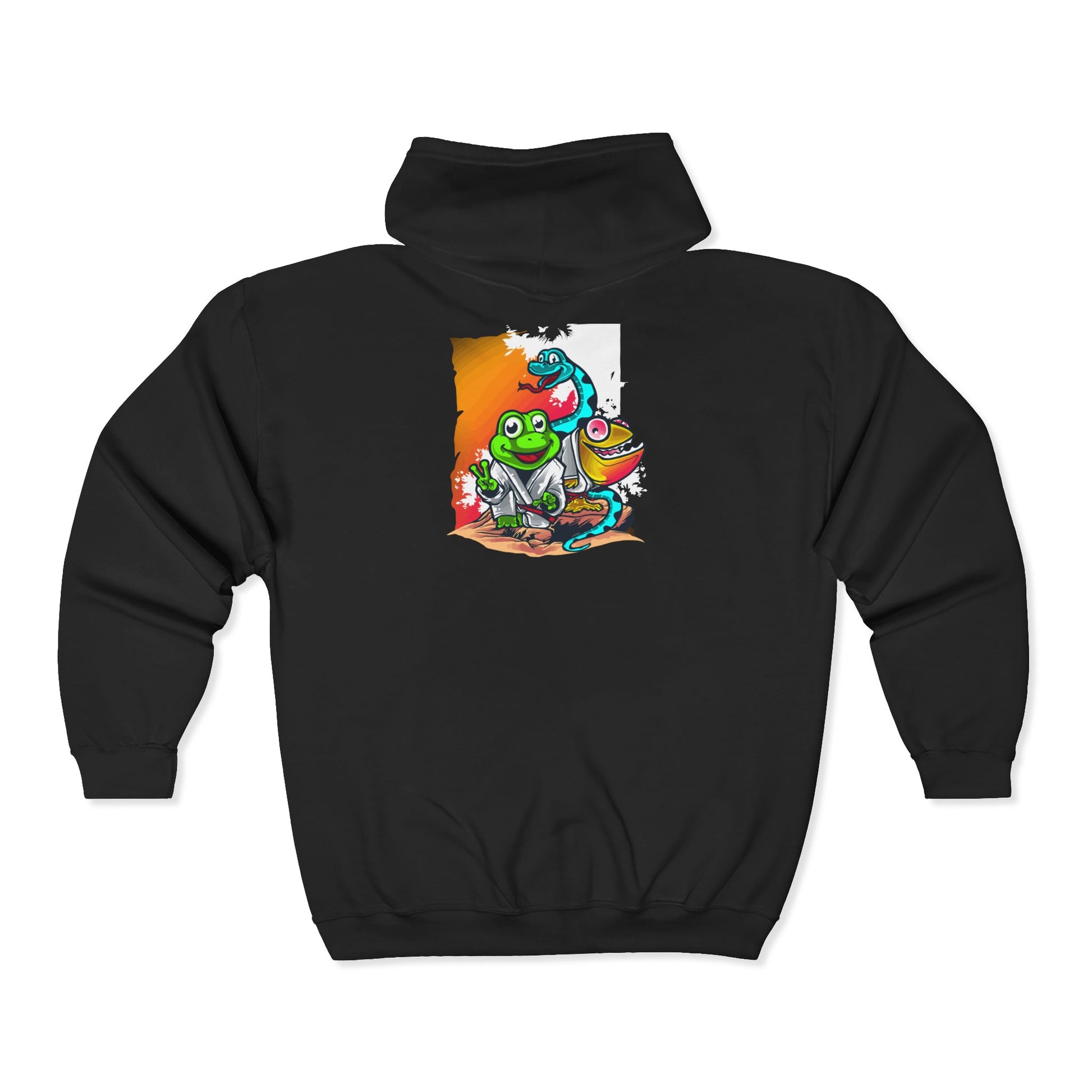 Funny Martial Arts Animals Zip-Up Hoodie