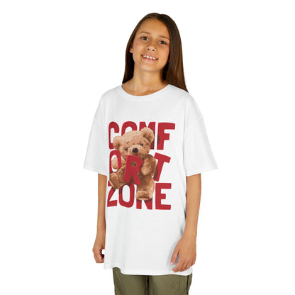 Comfort Zone Kids Tee, Cute Bear Shirt for Children, Gifts for Kids, Birthday Apparel, Fun and Cozy Clothing