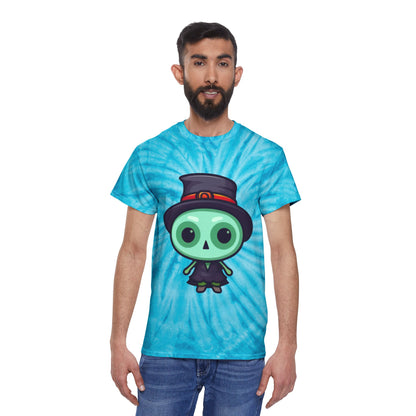 Whimsical Tie-Dye Tee with Fun Character, Perfect for Halloween, Summer Festivals, Great Gift Idea, Casual Wear, Trendy Graphic Shirt - Cozy Kawaii LLC