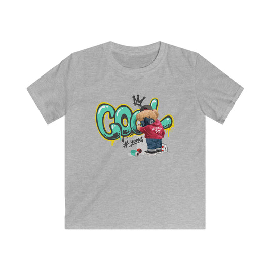 Cool Kids T-Shirt, Youth Streetwear Tee, Graffiti Style Kids Shirt, Trendy Graphic Tee, Fun Gift for Birthdays Sport Grey