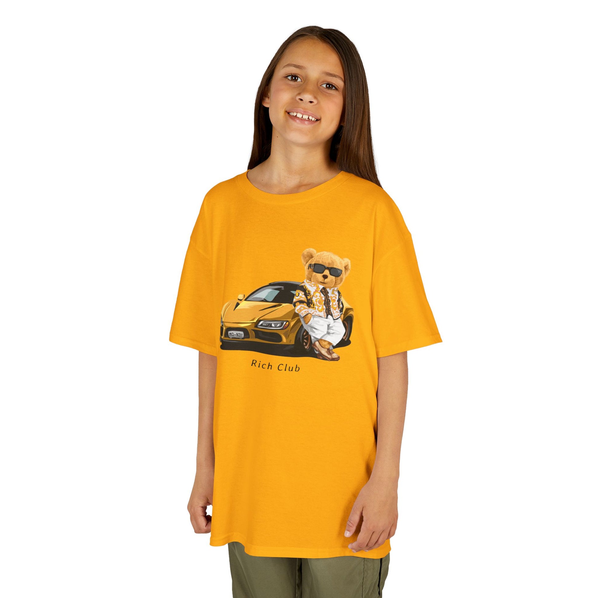 Cool Cartoon Bear Kids Tee, Fun Gift for Birthdays, Car Lovers T-Shirt, Playful Kid's Clothing, Perfect for Casual Days, Summer Fun