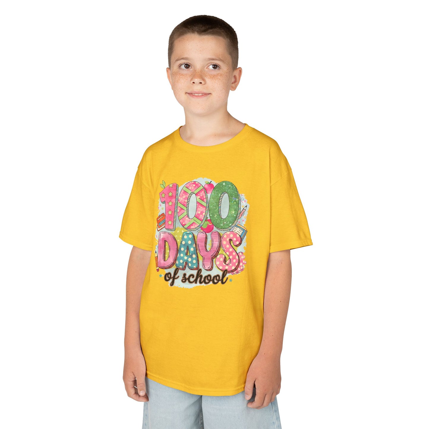 Kids 100 Days of School Tee, Fun t-shirt for kids, Milestone celebration shirt, Perfect for school events, Unique kids' apparel