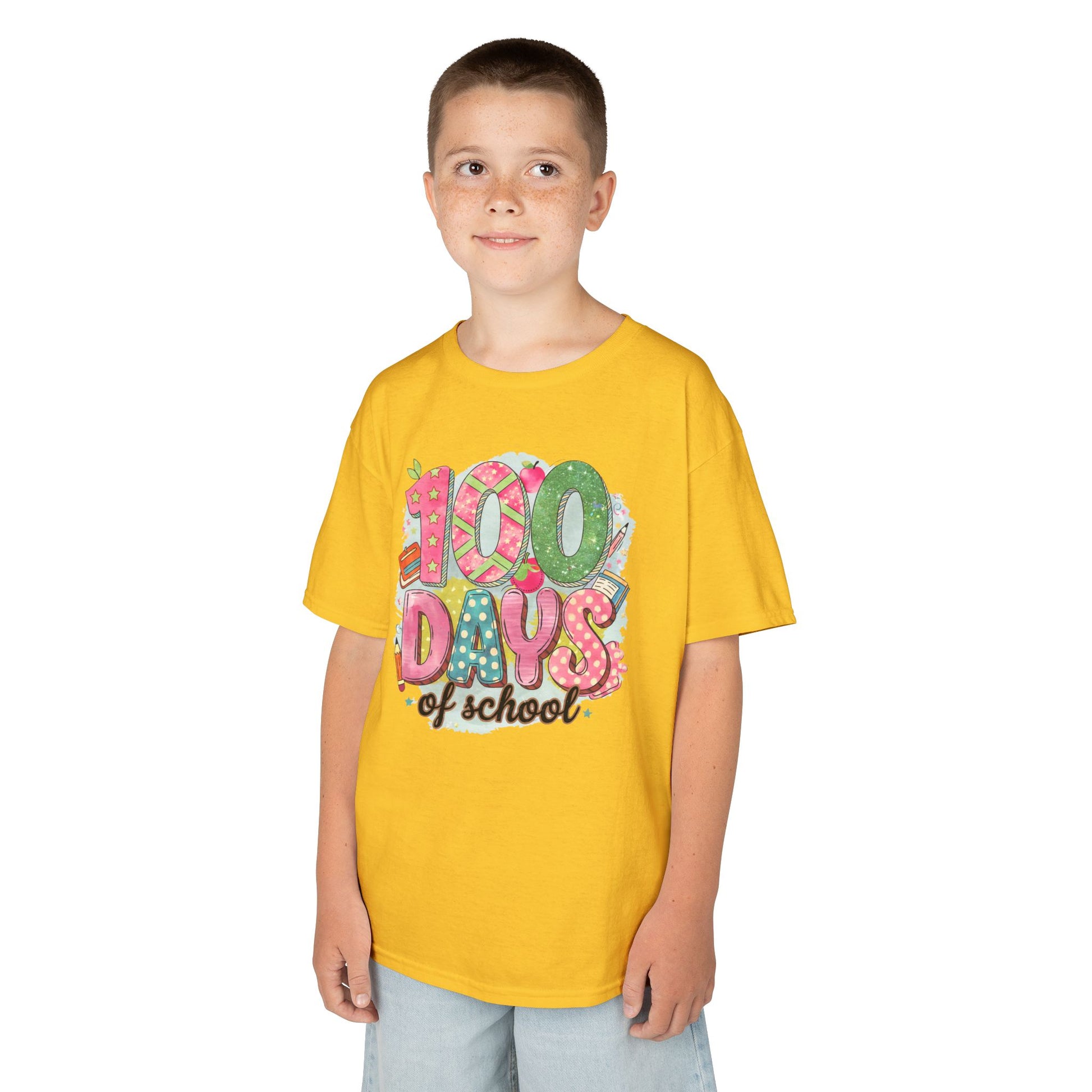 Kids 100 Days of School Tee, Fun t-shirt for kids, Milestone celebration shirt, Perfect for school events, Unique kids' apparel