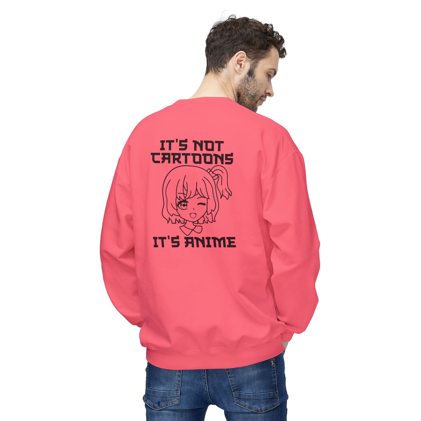 Anime Sweatshirt - It's Not Cartoons, Gift for Anime Fans, Casual Wear, Cozy Hoodie Alternative, Perfect for Conventions