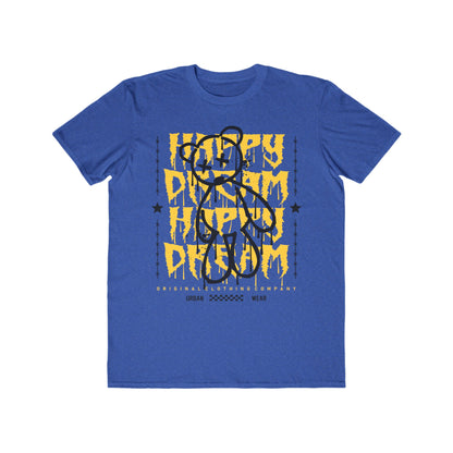 Happy Dream Bear Urban Wear For Men, Casual Graphic T-Shirt, Gift for Him, Trendy Summer Wear, Unique Streetwear Style Heather Blue