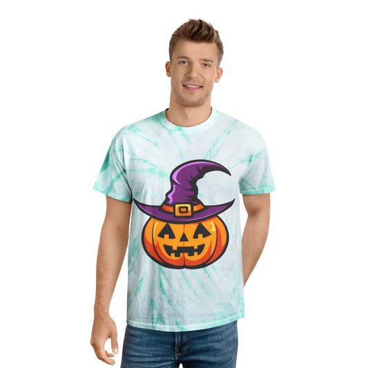 Whimsical Tie-Dye Tee, Bright Pumpkin Shirt, Halloween Apparel, Festive Clothing, Party Outfit, Gift for Fall Celebrations - Cozy Kawaii LLC