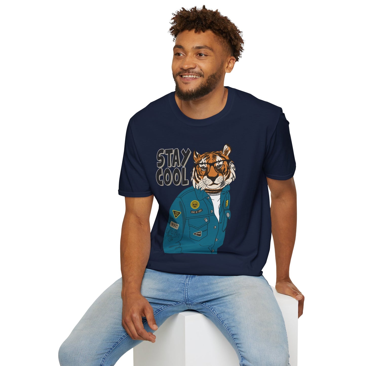 Cool Tiger Graphic T-Shirt | Stay Cool Tee, Unisex Sizes, Casual Wear, Gift for Animal Lovers, Everyday Style