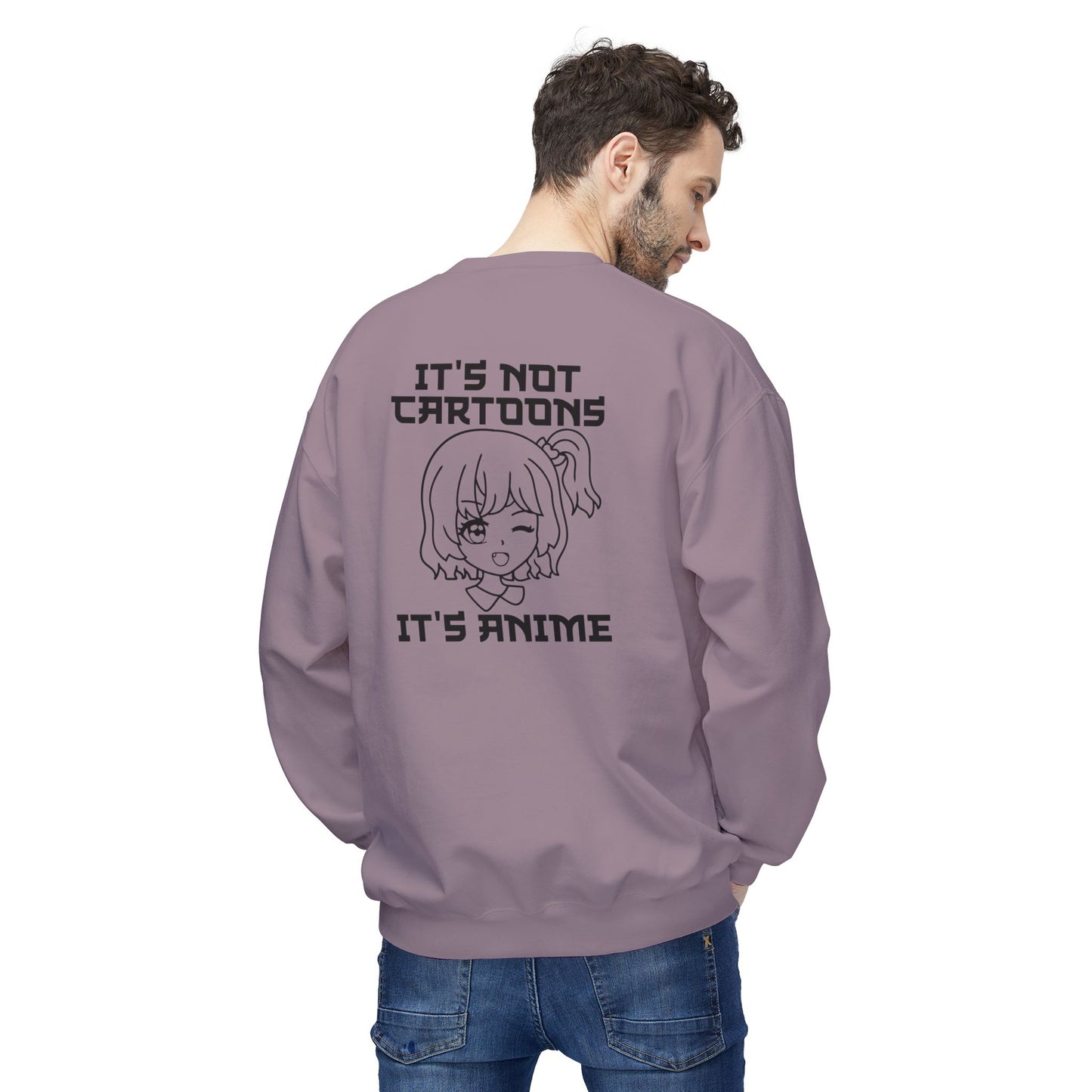 Anime Sweatshirt - It's Not Cartoons, Gift for Anime Fans, Casual Wear, Cozy Hoodie Alternative, Perfect for Conventions