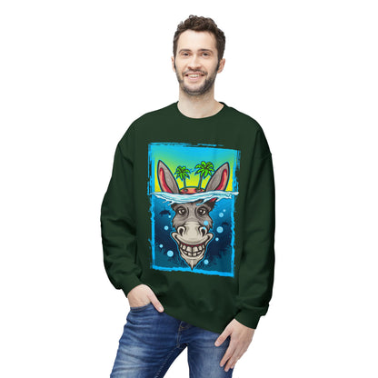 Playful Animal Graphic Crewneck Sweatshirt, Funny Sweatshirt, Unique Gift, Casual Wear, Unisex Apparel, Perfect for Parties