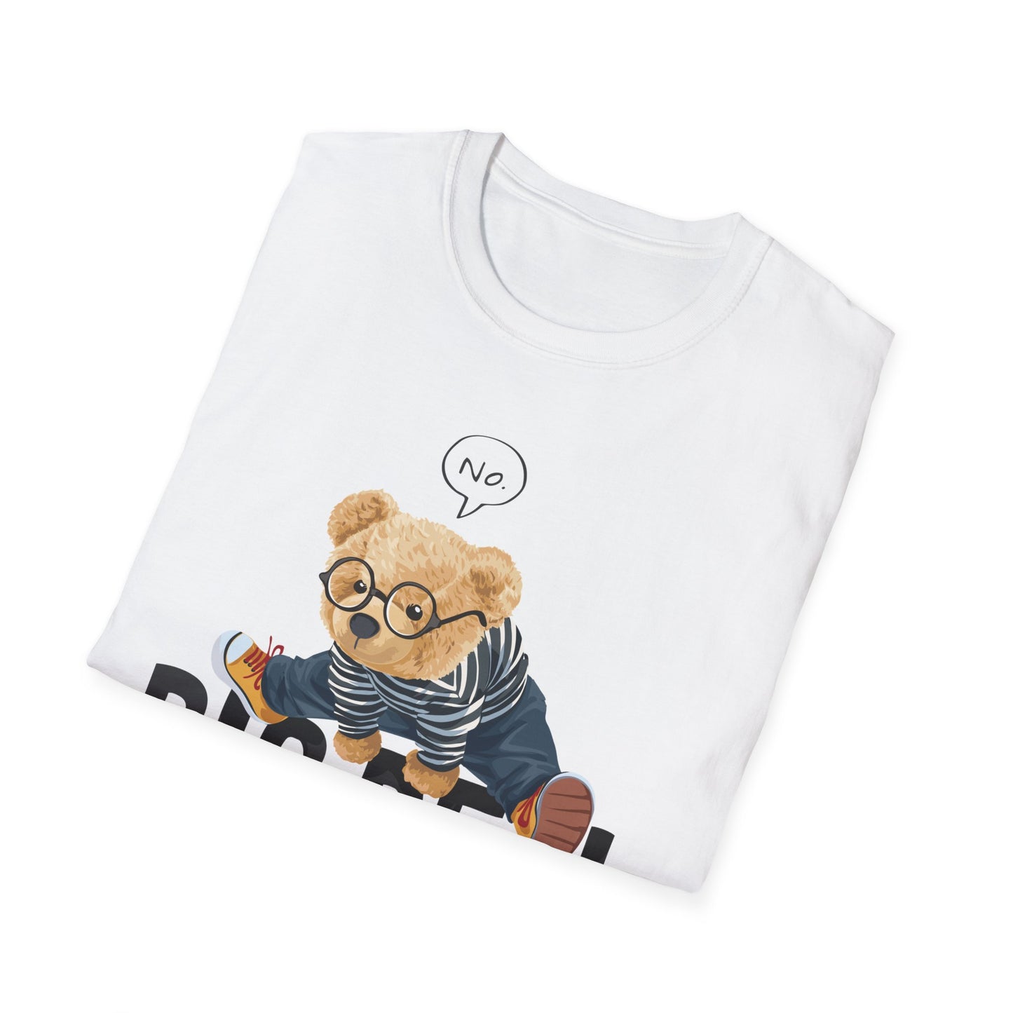 Playful Bear Graphic Tee - Unisex Softstyle T-Shirt, Casual Wear, Cute Gift, Birthday Shirt, Fun Statement Tee
