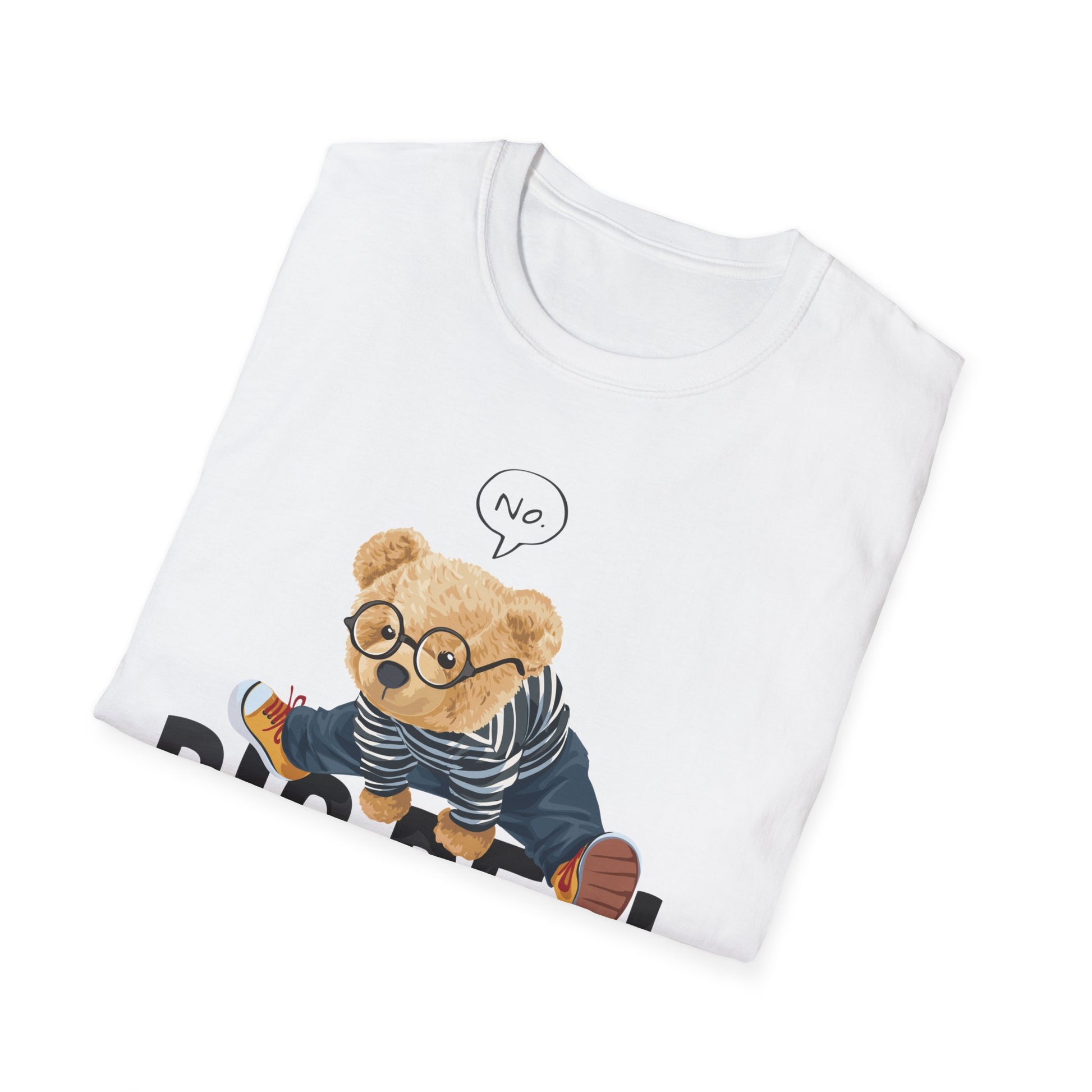 Playful Bear Graphic Tee - Unisex Softstyle T-Shirt, Casual Wear, Cute Gift, Birthday Shirt, Fun Statement Tee