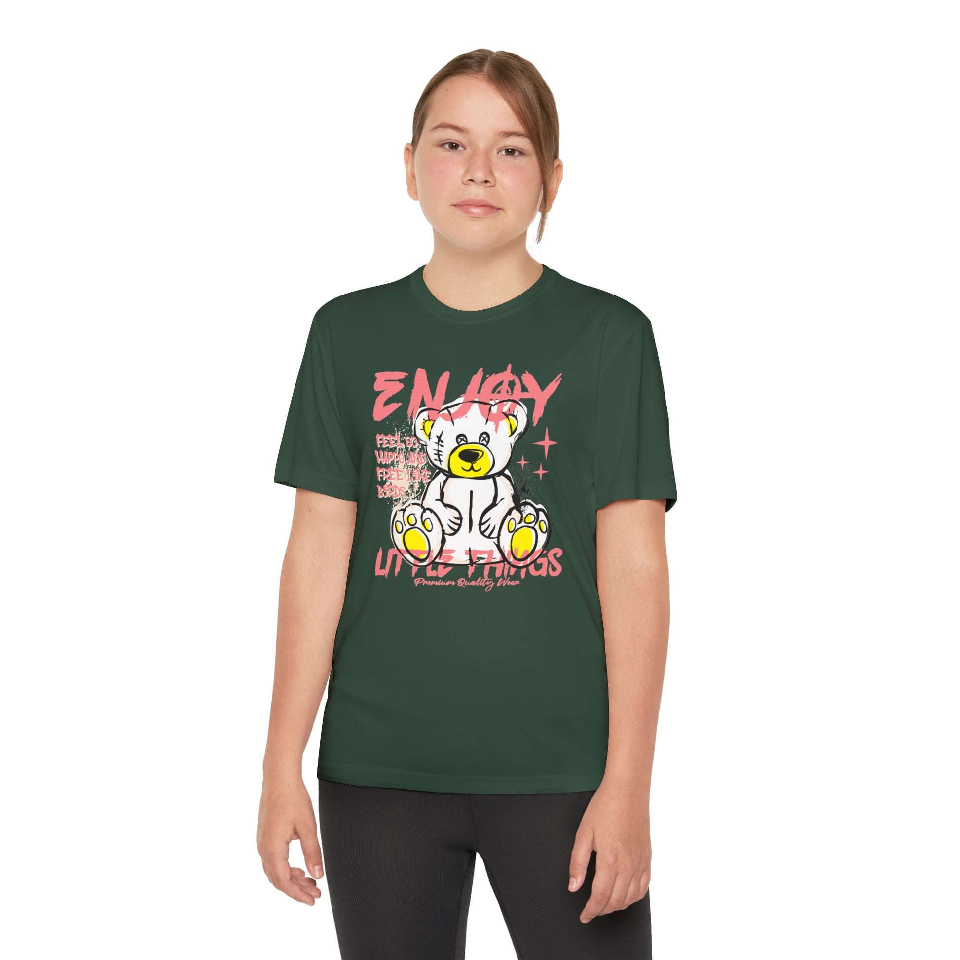Youth Graphic Tee - 'Energy' Bear Design | Fun, Trendy T-Shirt for Kids, Birthday Gift, Everyday Wear, Cool Summer Style
