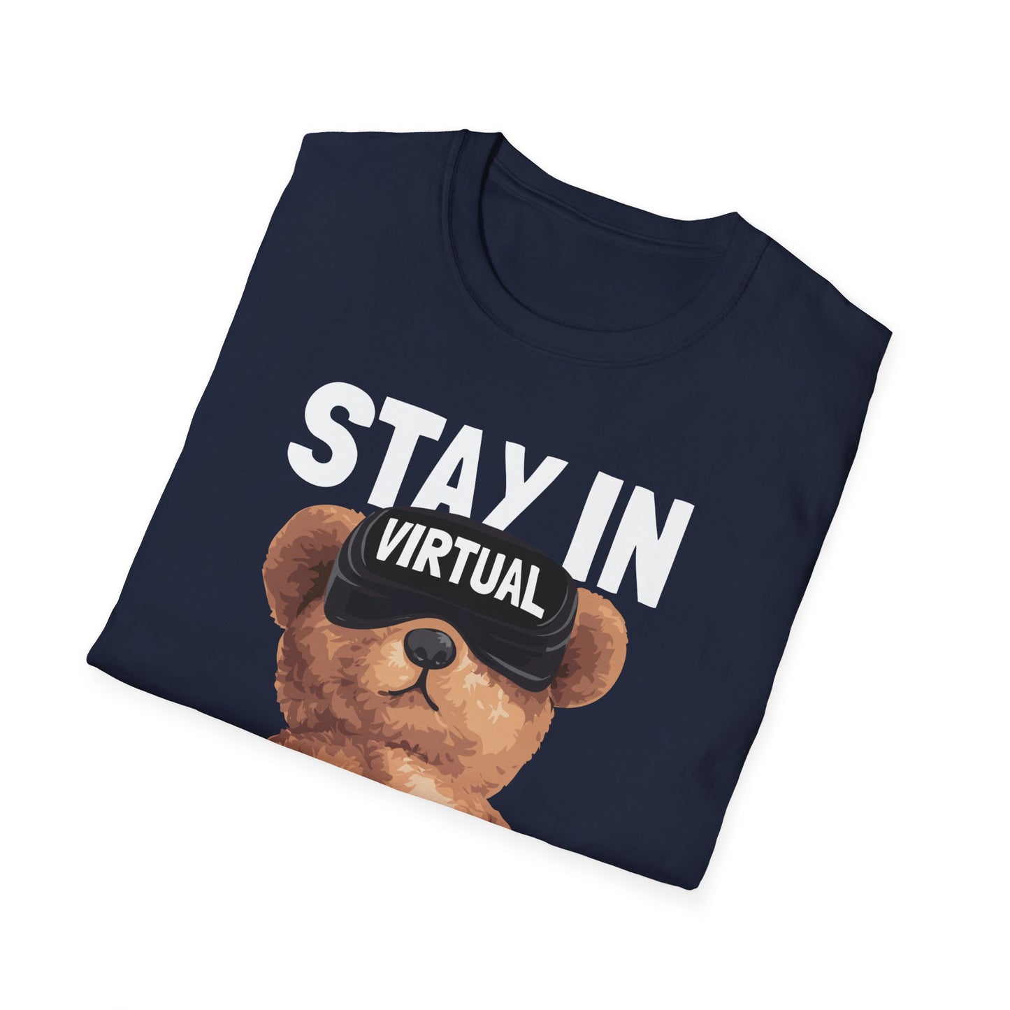 Virtual Reality Bear T-Shirt, Cute Graphic Tee, Funny Gift for Gamers, Trendy Apparel, Birthday Gift, Casual Wear