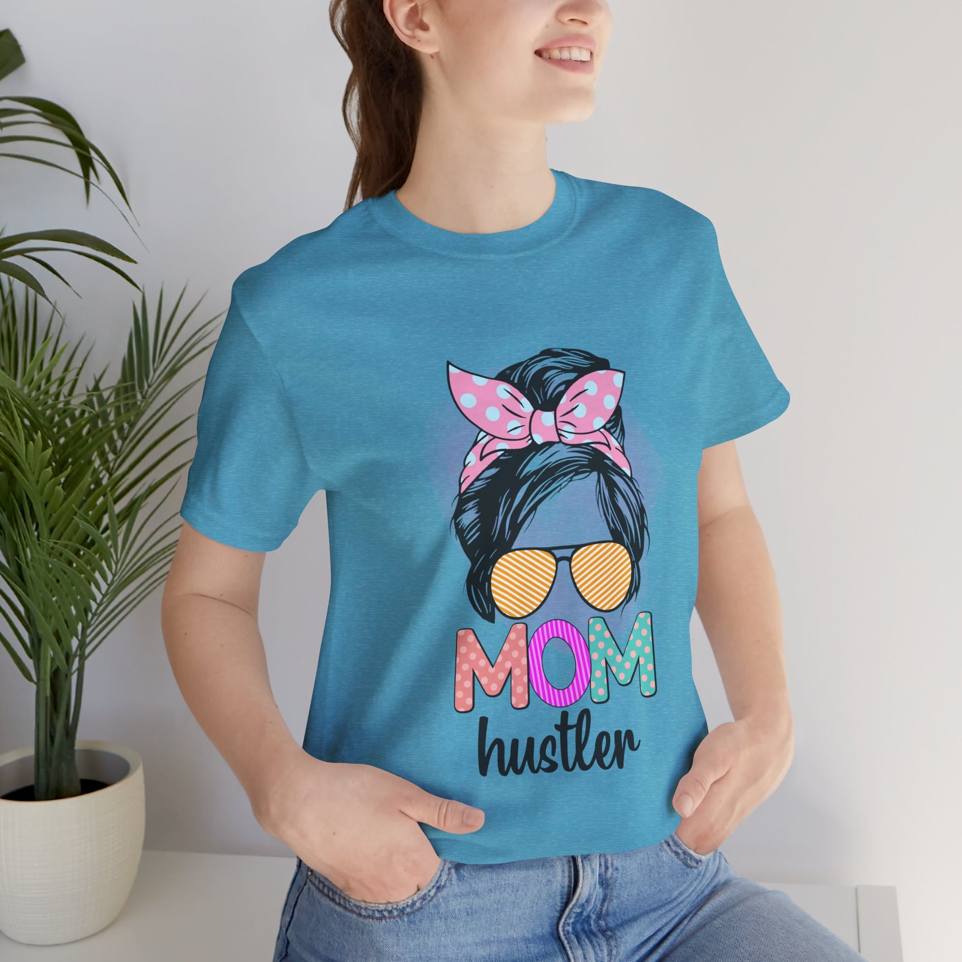 Mom Hustler Graphic Tee, Trendy Shirt for Moms, Mother's Day Gift, Motivational Tee, Casual Wear