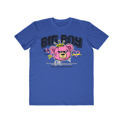 Stylish Urban Bear T-Shirt | Big Boy Graphic Tee, Streetwear Fashion, Urban Wear For Men, Gift for Him, Trendy Tee Heather Blue