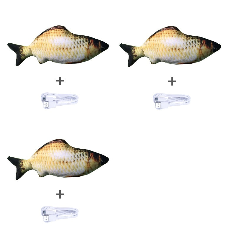 Without Cat Nip Version - Electric Jumping Fish Simulation Electric Fish Toy C 3pcs