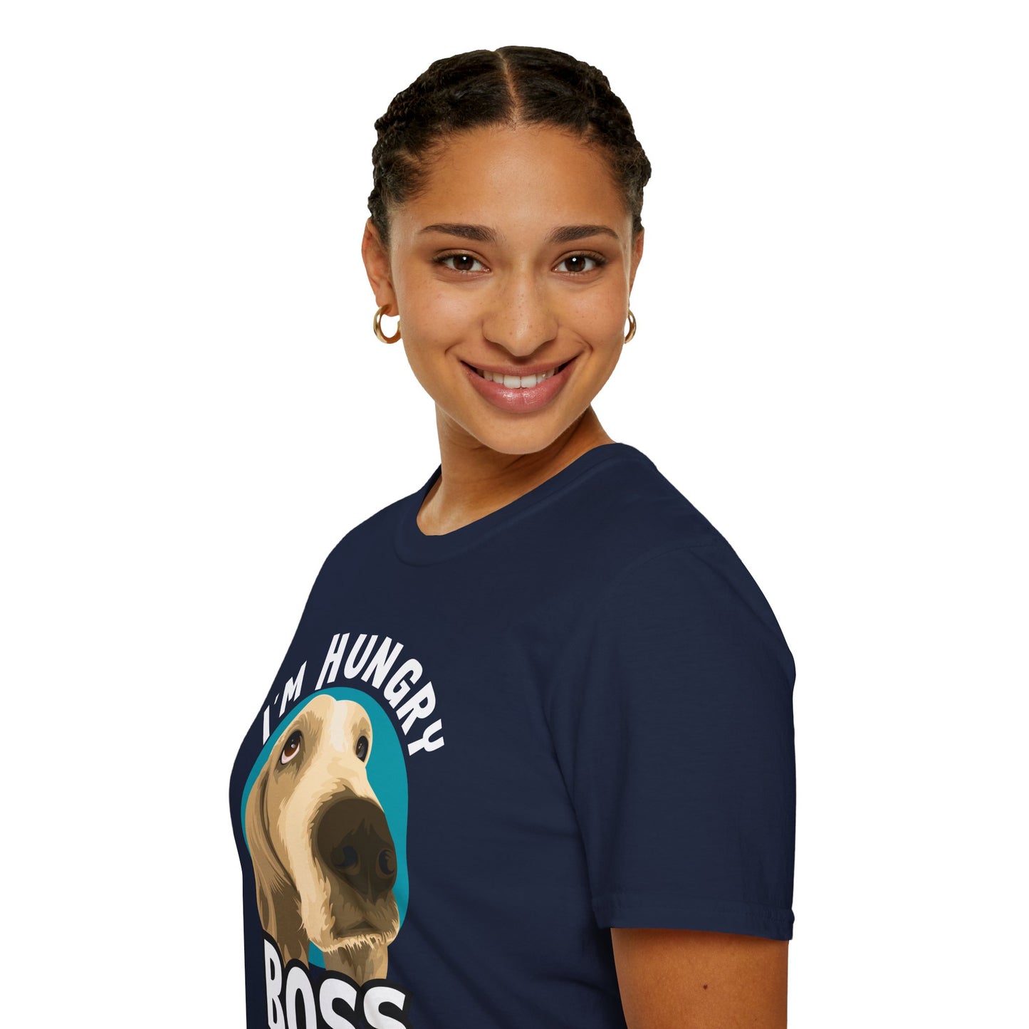 Hungry Boss Dog T-Shirt, Unisex Pet Lover Tee, Funny Animal Shirt, Gift for Dog Owners, Casual Style for Dog Lovers