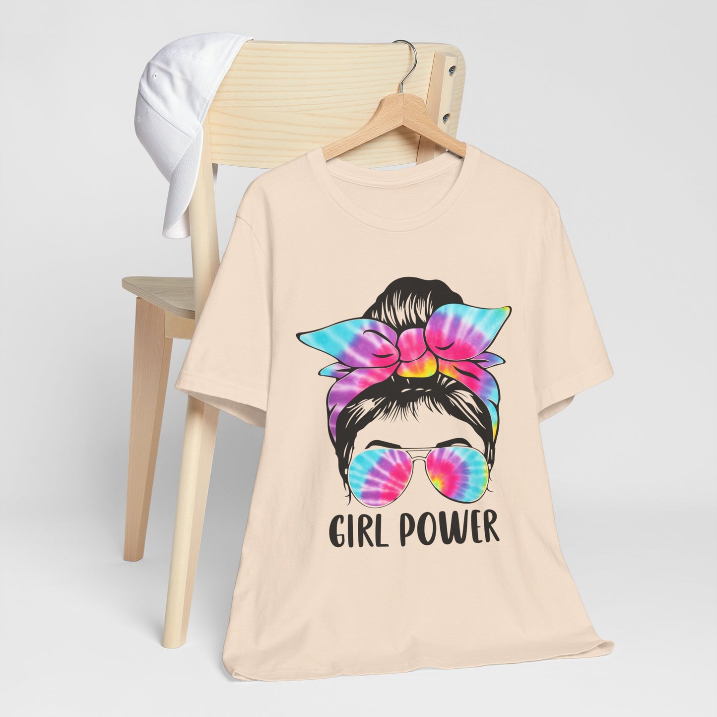 Girl Power Tie-Dye Tee, Unisex Short Sleeve Shirt, Feminist Apparel, Gift for Her, Casual Everyday Wear, Birthday Present