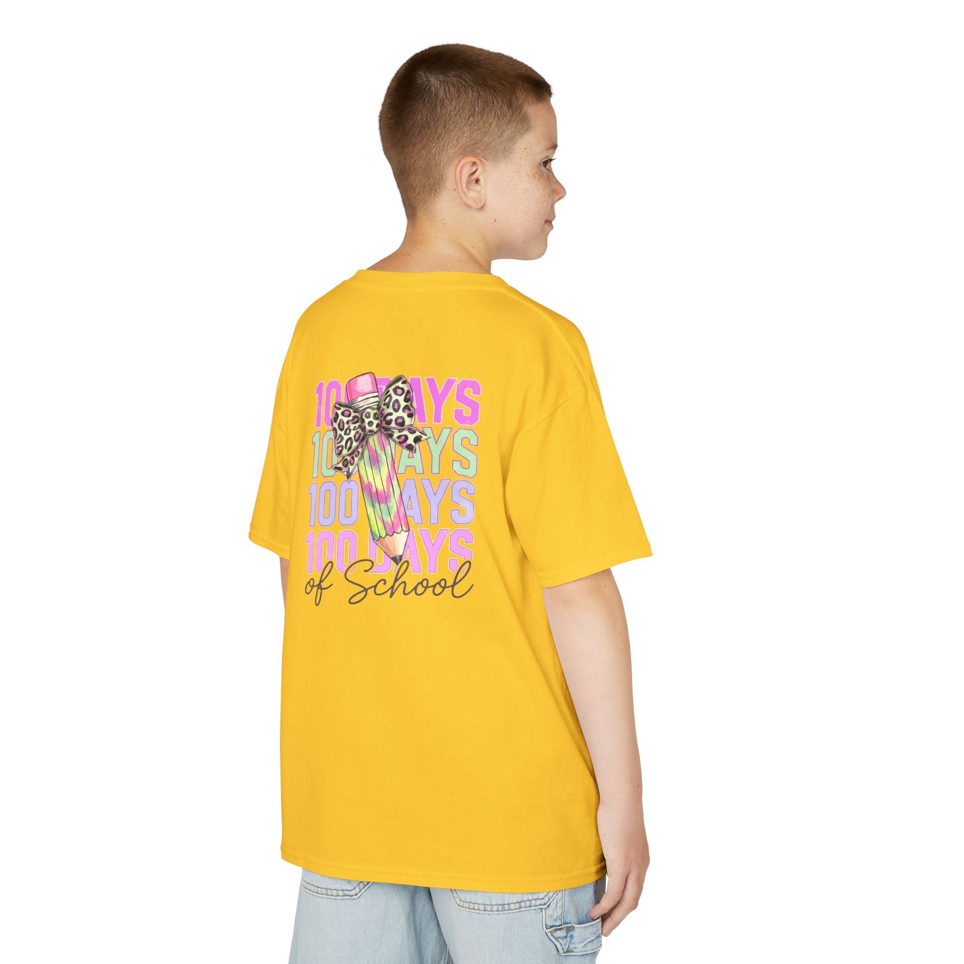 Kids 100 Days of School Tee, Fun Kids' T-Shirt, Celebration Shirt for Back to School, Kindergarten Milestone Gift, Cute Animal Print Design