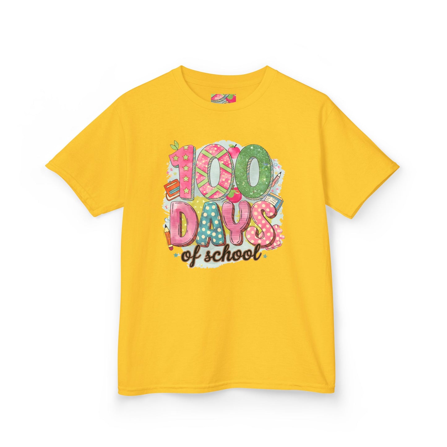 Kids 100 Days of School Tee, Fun t-shirt for kids, Milestone celebration shirt, Perfect for school events, Unique kids' apparel Daisy