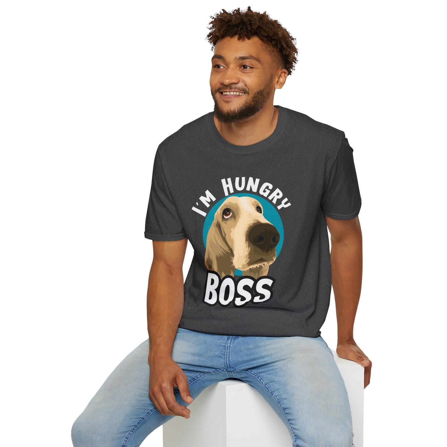 Hungry Boss Dog T-Shirt, Unisex Pet Lover Tee, Funny Animal Shirt, Gift for Dog Owners, Casual Style for Dog Lovers