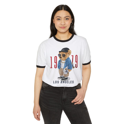 Retro Bear Graphic T-Shirt, Unisex Vintage Tee, Casual Summer Top, Birthday Gift, Streetwear Style, 1979 Los Angeles Design