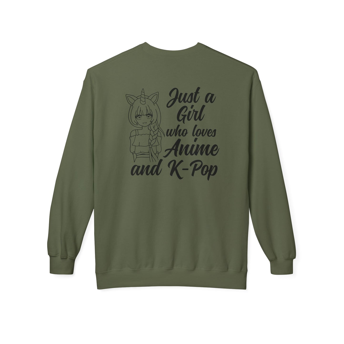 Anime & K-Pop Crewneck Sweatshirt, Cozy Gift for Fans, Cute Fashion for Anime Lovers, Perfect for Casual Outfits, Birthday & Holiday Gift