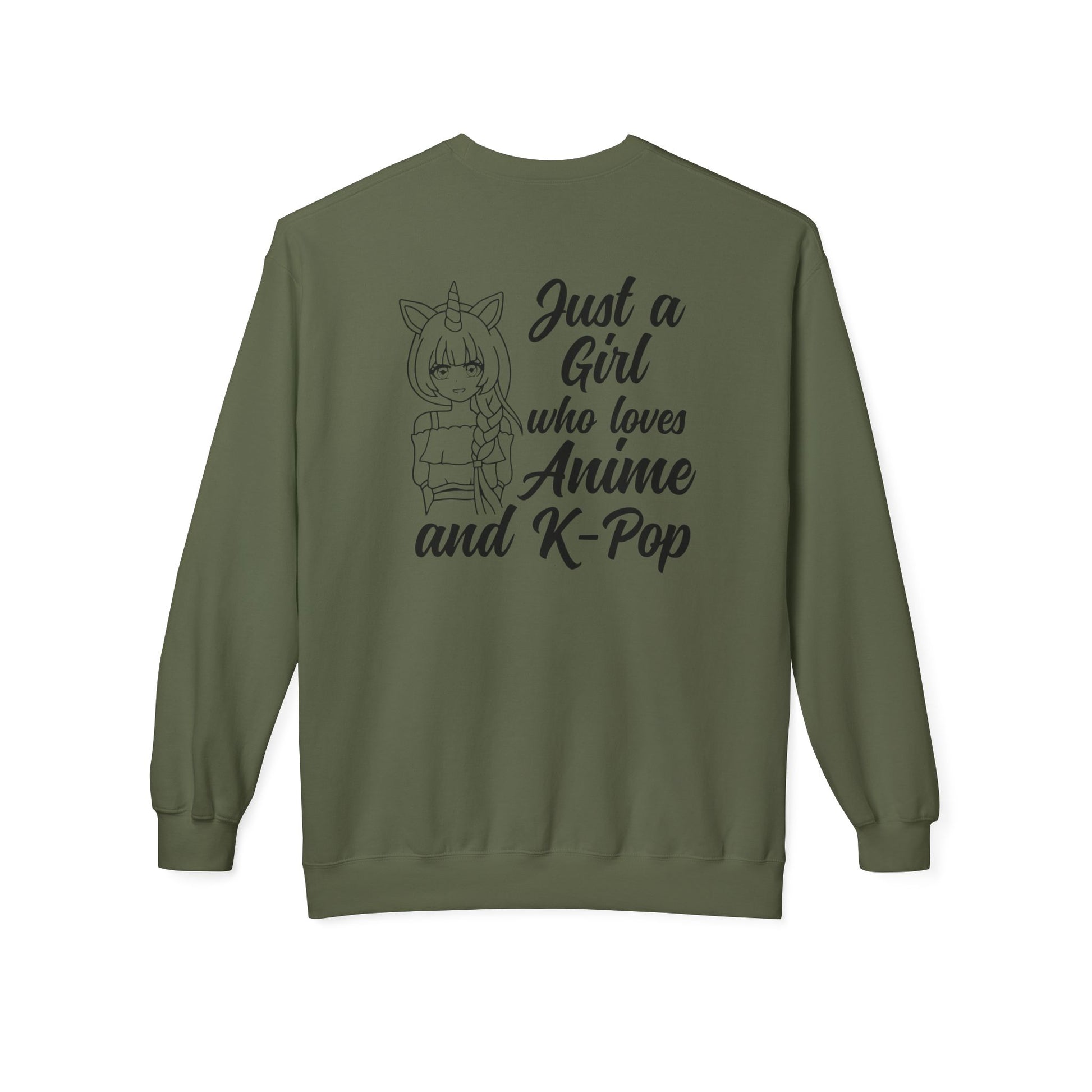 Anime & K-Pop Crewneck Sweatshirt, Cozy Gift for Fans, Cute Fashion for Anime Lovers, Perfect for Casual Outfits, Birthday & Holiday Gift