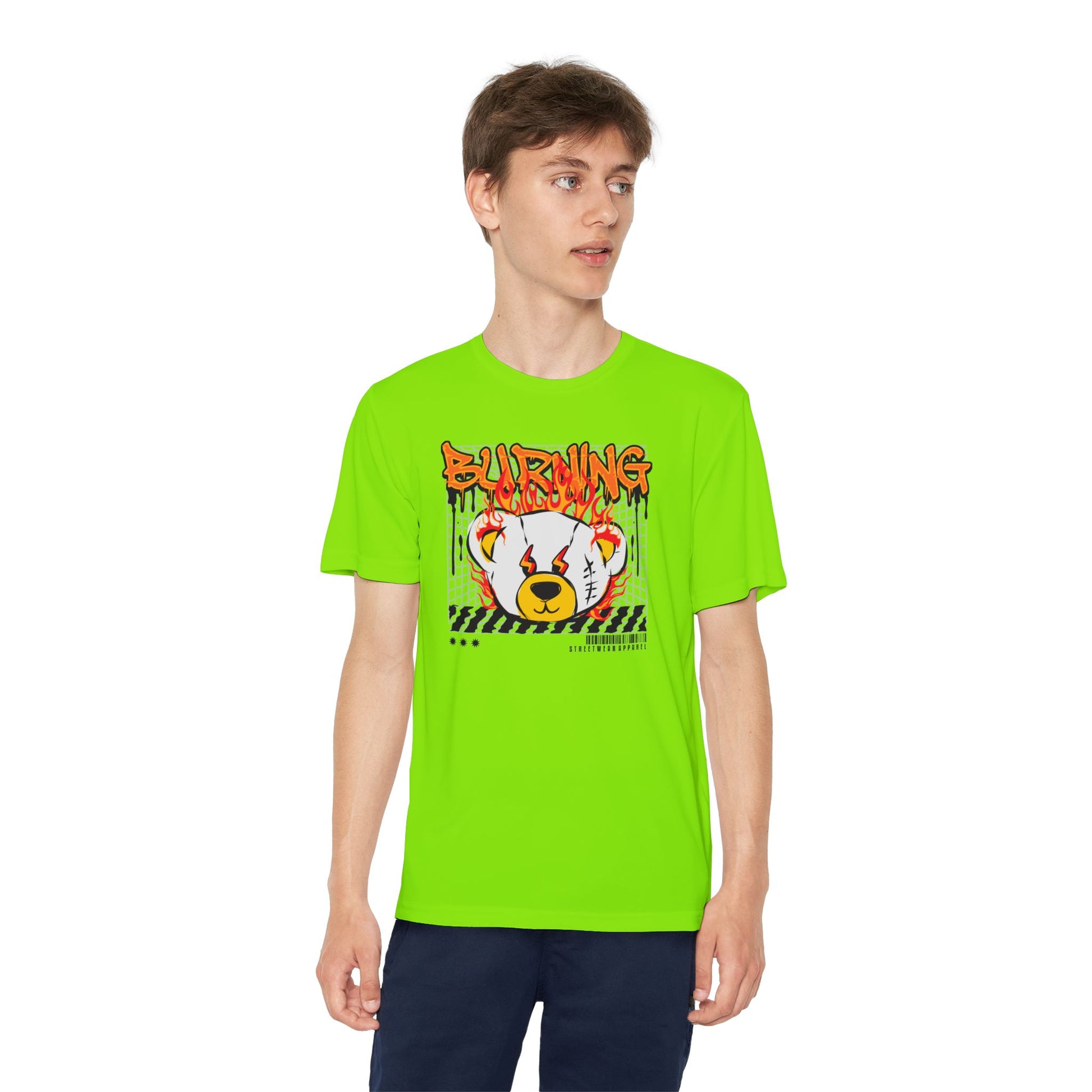 Burning Bear Youth Competitor Tee, Graphic T-Shirt, Trendy Kids Apparel, Streetwear, Cool Gift for Boys and Girls