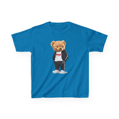 Youth Streetwear Graphic Tee - Fun Bear Design, Cool Kids T-Shirt, Summer Wear, Birthday Gift, Casual Outfit Sapphire