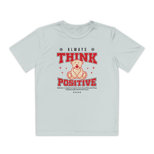 Youth Motivational Tee, Positive Thinking Shirt for Kids, Inspirational Youth Apparel, Birthday Gift, Daily Wear, Cheerful Style Silver