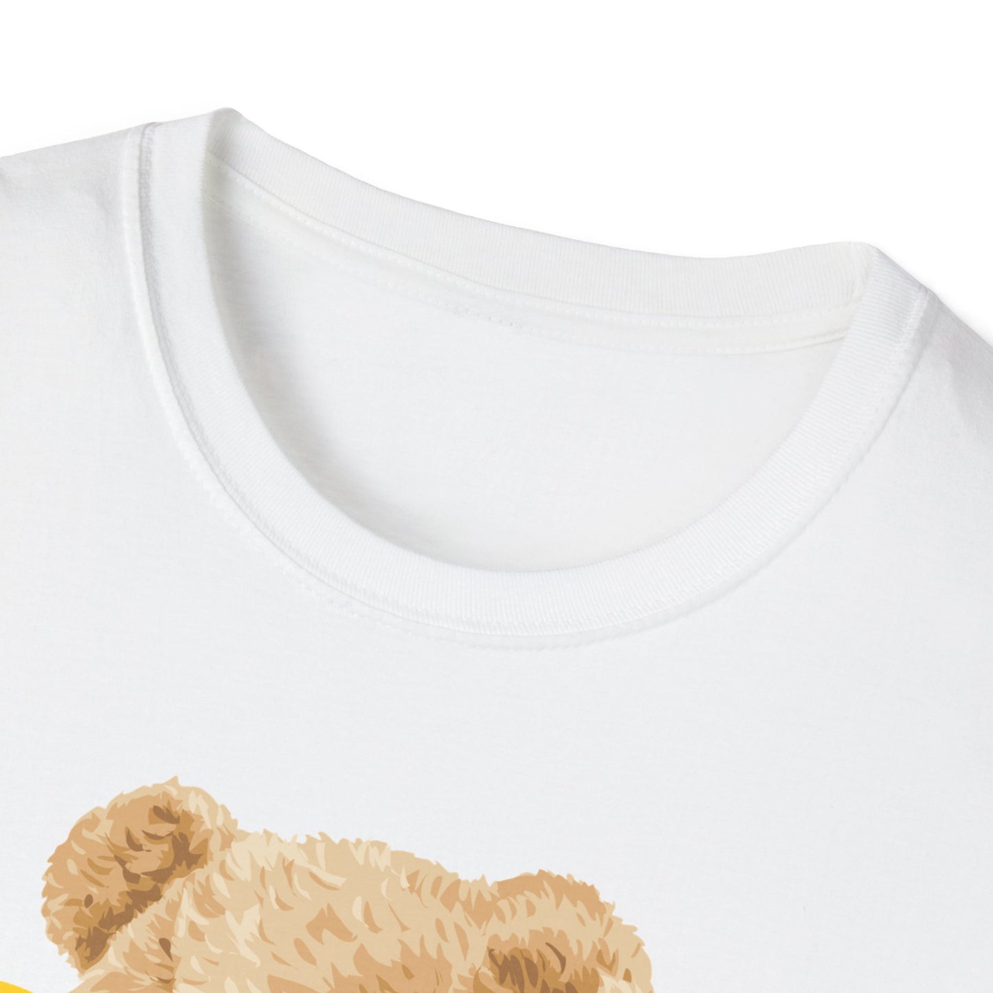 Cute Volleyball Bear T-Shirt, Unisex Softstyle Tee, Sportswear, Gift for Athletes, Fun Casual Wear, Sports Team Apparel