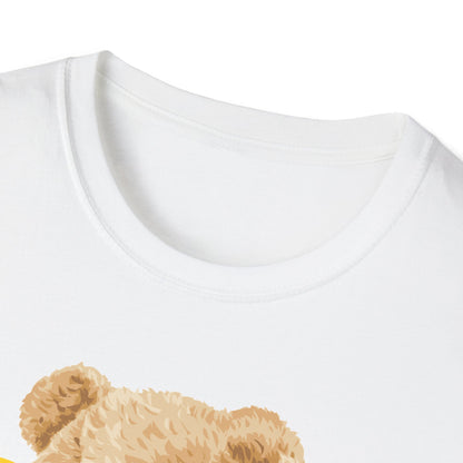 Cute Volleyball Bear T-Shirt, Unisex Softstyle Tee, Sportswear, Gift for Athletes, Fun Casual Wear, Sports Team Apparel