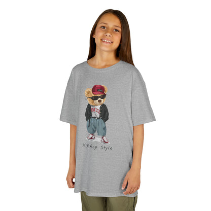 Trendy Kids Tee, Cool Bear Graphic Tee, Youth Fashion T-Shirt, Street Style Kids Shirt, Unique Kids Apparel, Fun Summer Tee
