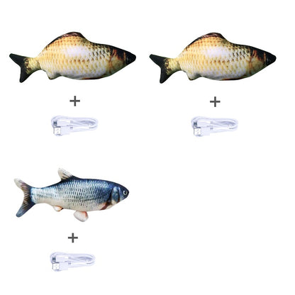 Without Cat Nip Version - Electric Jumping Fish Simulation Electric Fish Toy Set C