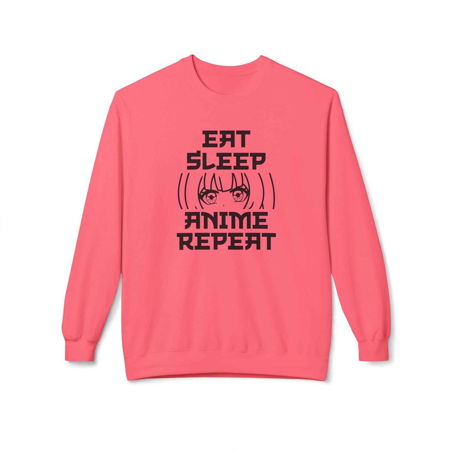 Anime Fan Crewneck Sweatshirt, Cozy Fleece, Gift for Anime Lovers, Casual Wear, Funny Sweatshirt Pink Lemonade