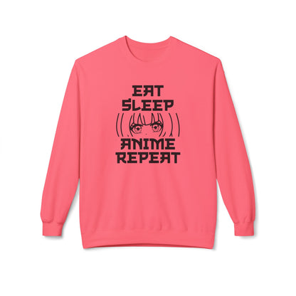 Anime Fan Crewneck Sweatshirt, Cozy Fleece, Gift for Anime Lovers, Casual Wear, Funny Sweatshirt Pink Lemonade