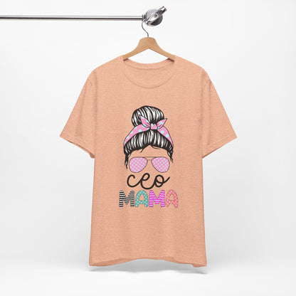 CEO Mama Graphic Tee, Unisex T-Shirt for Moms, Gift for New Mothers, Casual Summer Top, Fun Parenting Apparel, Mother's Day Gift