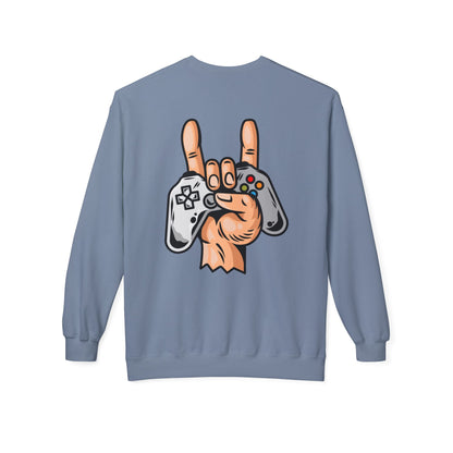 Gamer Fleece Crewneck Sweatshirt, Unisex Sweatshirt for Gamers, Gaming Apparel, Perfect Gift for Birthdays, Geek Culture, Casual Wear